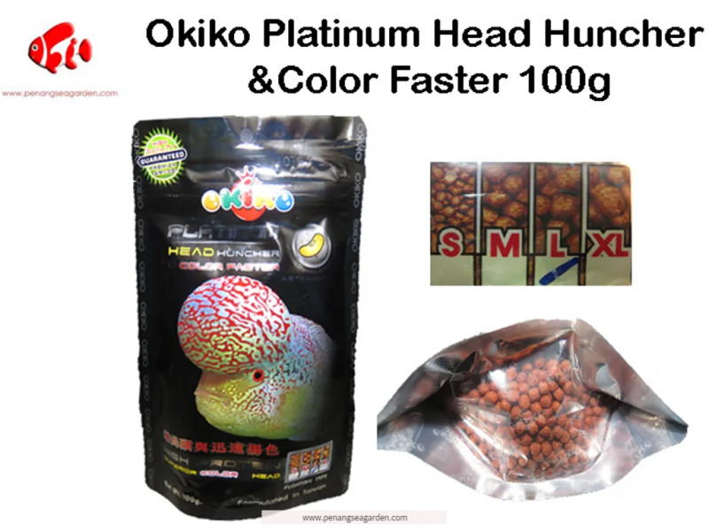 Okiko- Flowerhorn Fish Food- Platium- 100g
