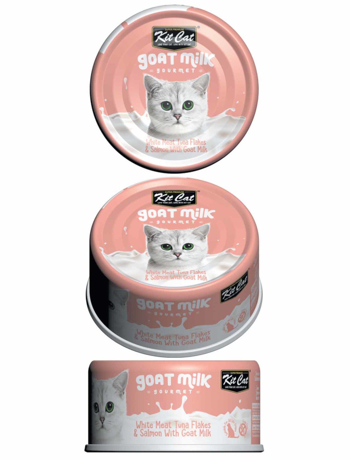 Kitcat- Goatmilk White meat Tuna Salmon (Pink) 70g