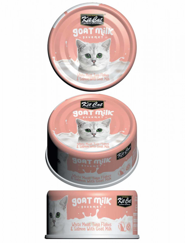Kitcat- Goatmilk White meat Tuna Salmon (Pink) 70g