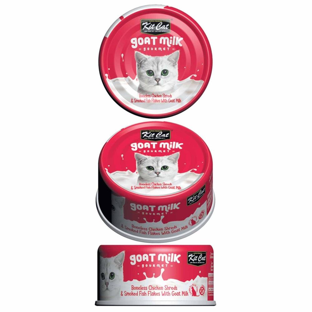Kitcat- Goatmilk Boneless Chicken & smoked fish (red) 70g
