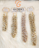 Gold Steel Chain (M) Size : 36 + 7 cm