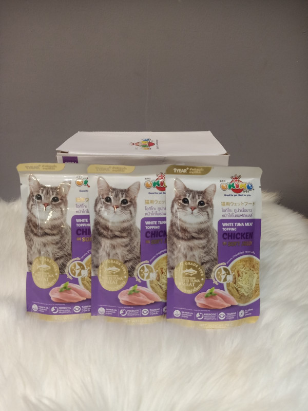 Okiko- Jel Tuna Topping Chicken 70g
