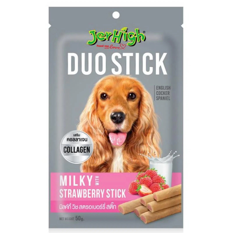 Jerhigh-Duo Stick- Milky Strawberry 50g