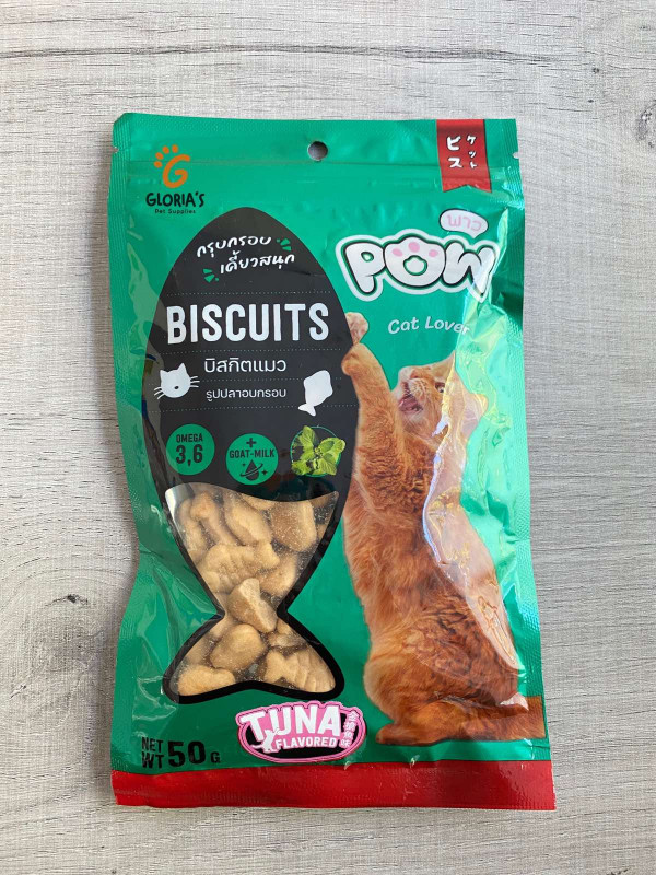 POW- Catnip Biscuit 50g (Tuna)