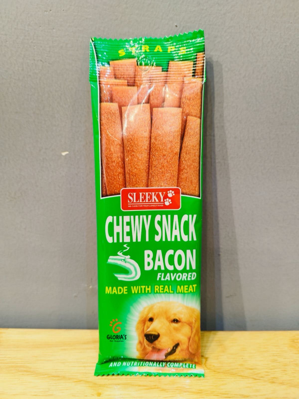 Sleeky- Chewy Snack Bacon 50g (Stick/ Strap)