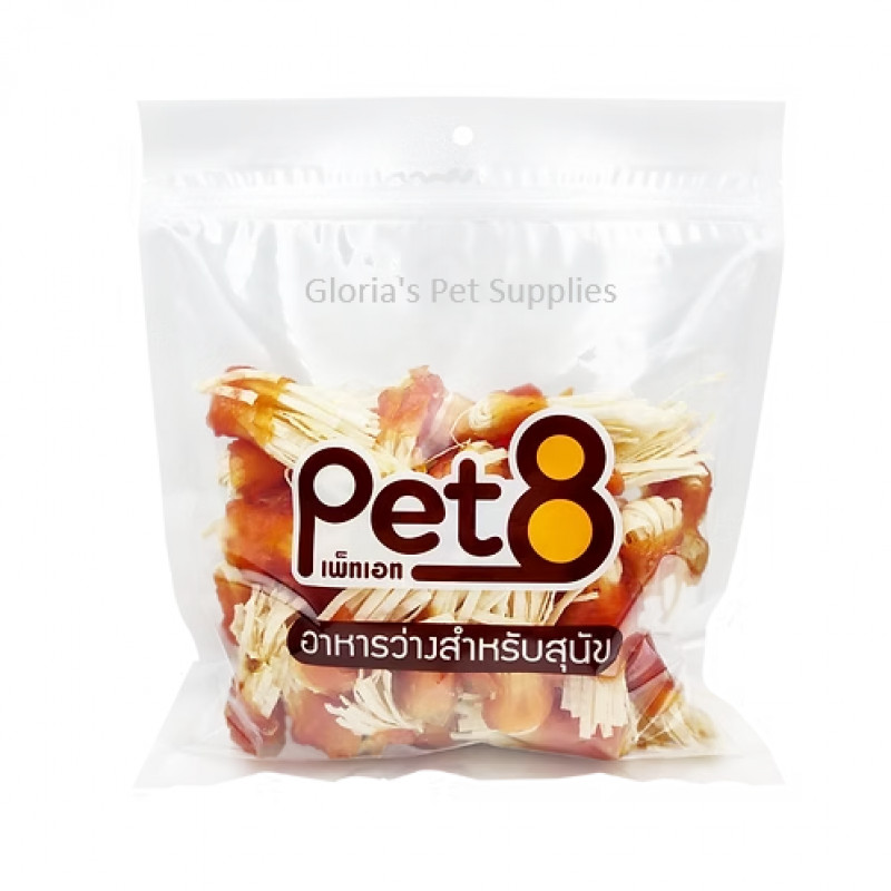 Pet8- JJA51 Chicken Fillet Wrapped Fish Strip Fold Half (350g)