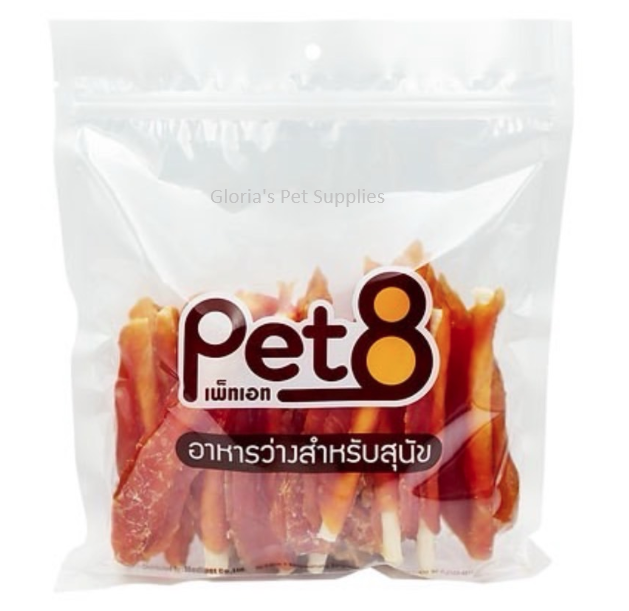 Pet8- JJA44 Crunchy Stick Wrap Soft Chicken 5in