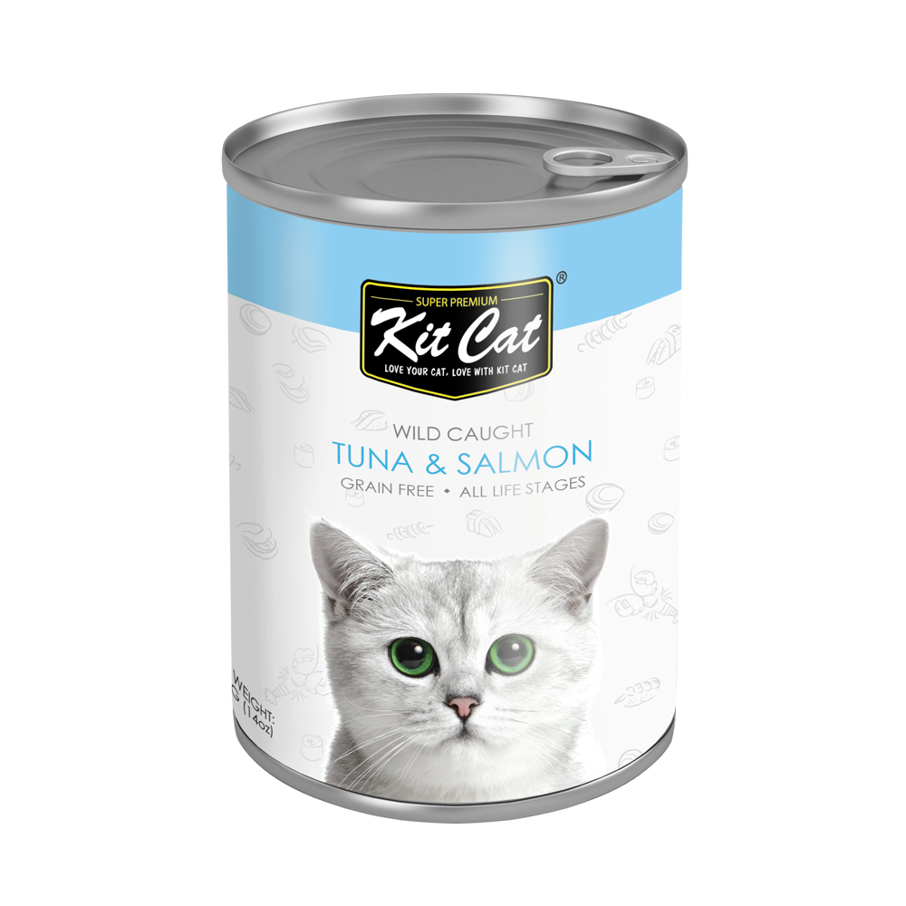 Kitcat-Premium Tuna & Salmon (Blue) 400g for all life stages