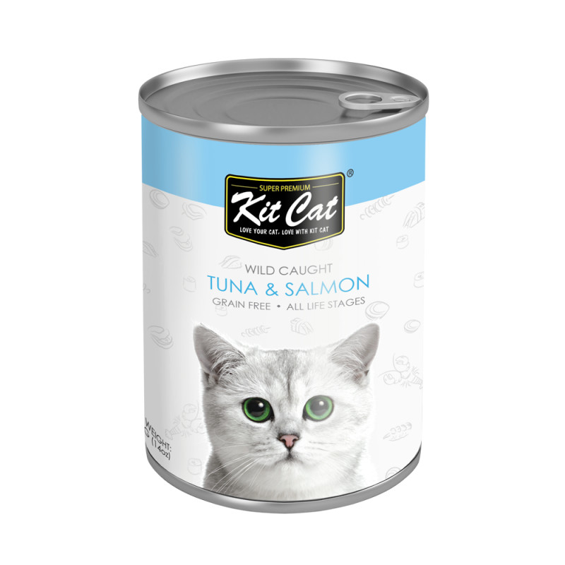 Kitcat-Premium Tuna & Salmon (Blue) 400g for all life stages