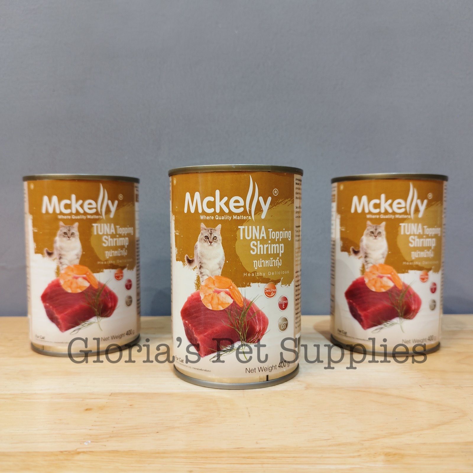 Mckelly Cat Can 400g (Tuna Topping Shrimp)