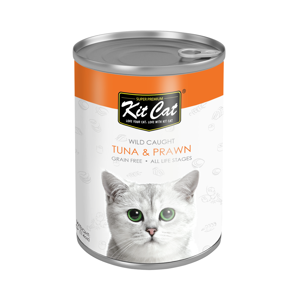Kitcat- Premium Tuna & Prawn (Orange)-400g for all life stages